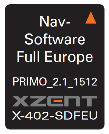 Xzent X-402-SDFEU Navigation Karte Upgrade