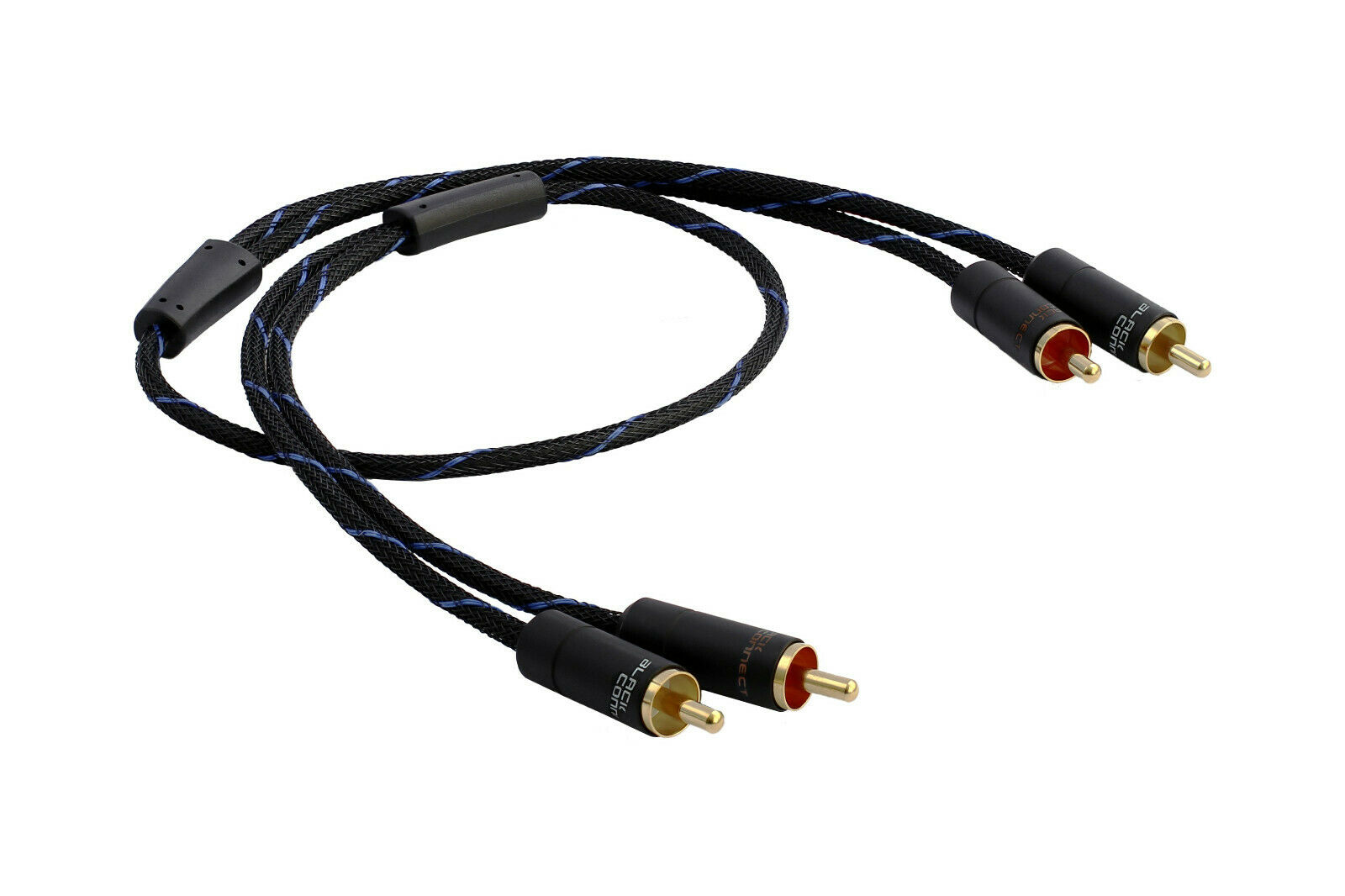 Black Connect Cinch Stereo Slim 1,5m